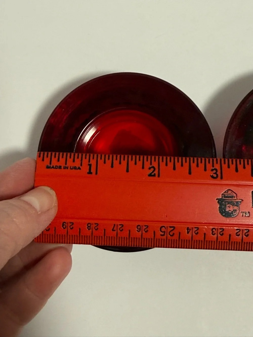 Crate&Barrel Ruby Red Glass Tea Light Holders Set of 2